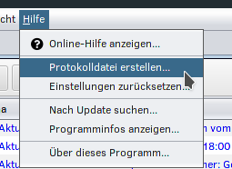 MediathekView Hilfe - Logfile erstellen